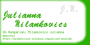 julianna milankovics business card